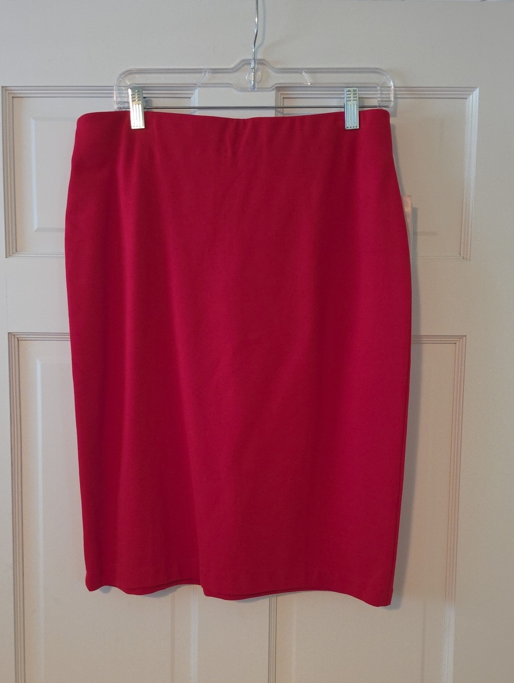Classic Women's Red Pencil Skirt - Sleek Office Style
